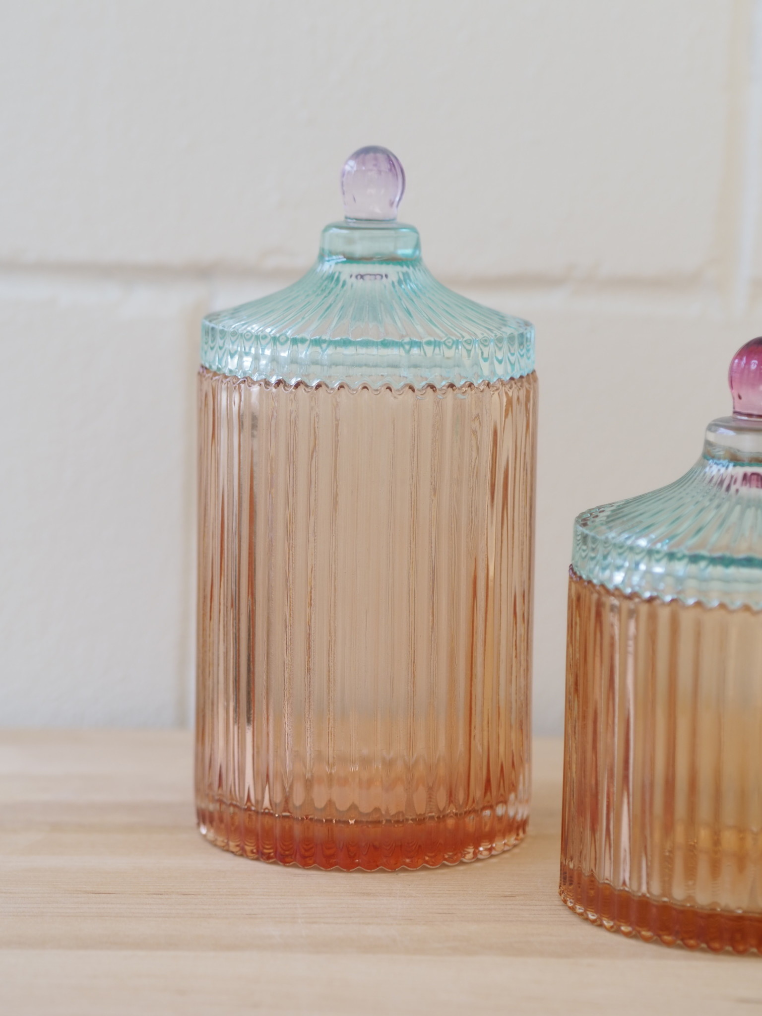 Candy jar - Orange & Aqua