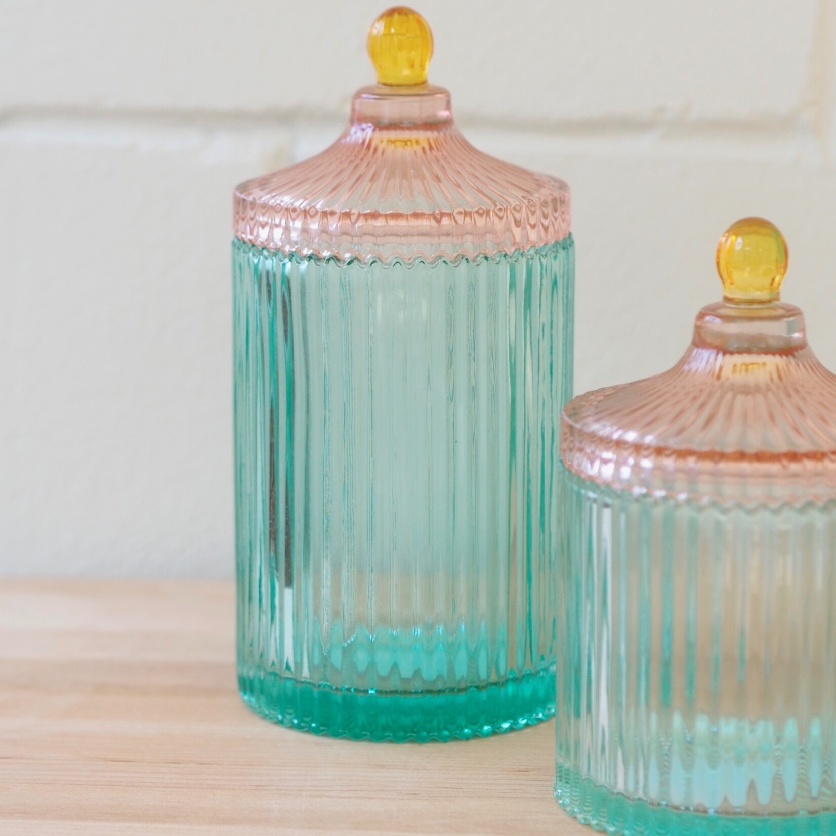 Candy jar - Pink & Aqua