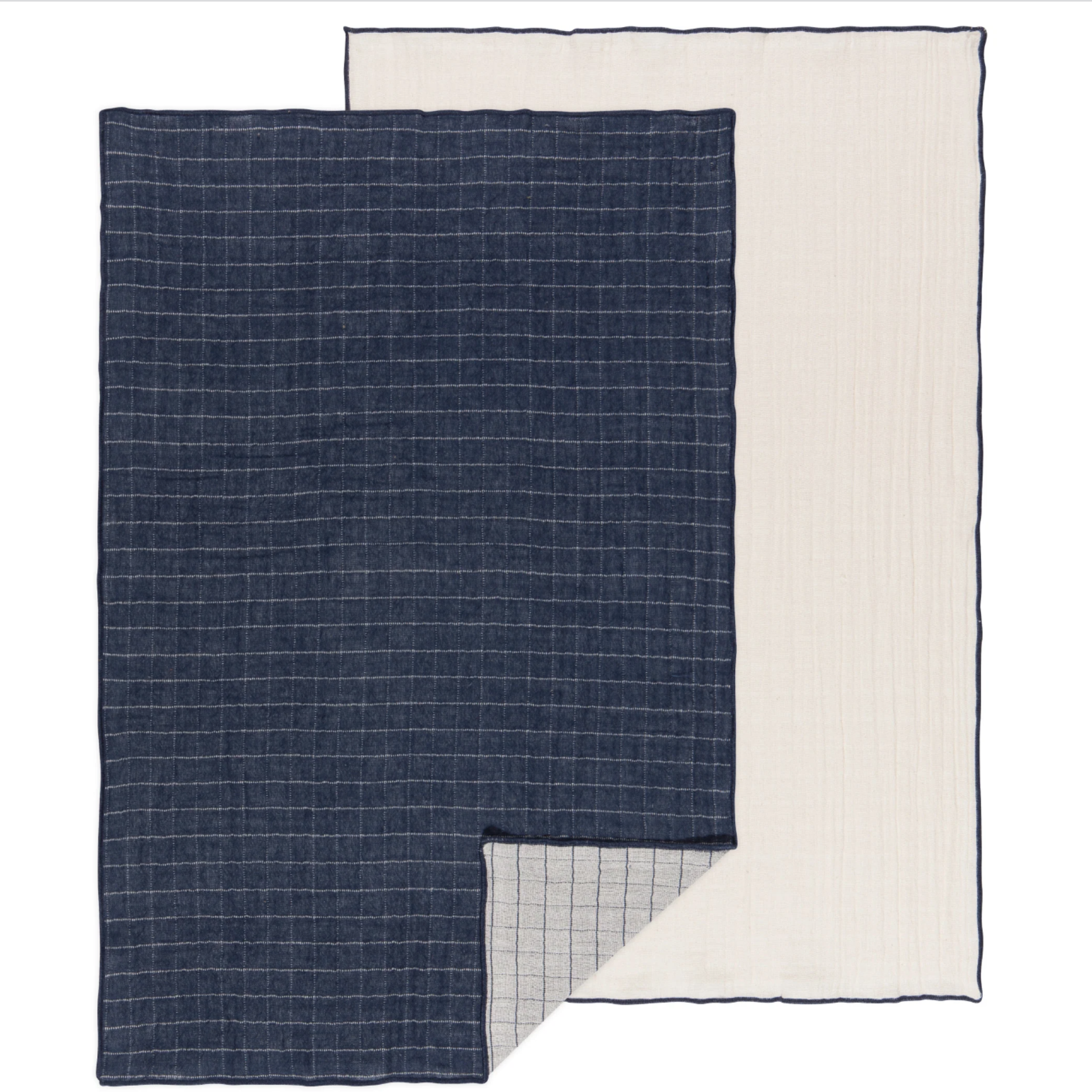 Navy duo double-weave dishcloths