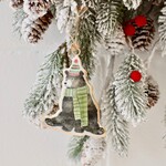 Ornament sitting bear scarf