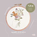 Boîte broderie D.I.Y. - Fleurs sauvages (couleurs neutres)