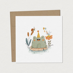 Mini card - Grenouille festive