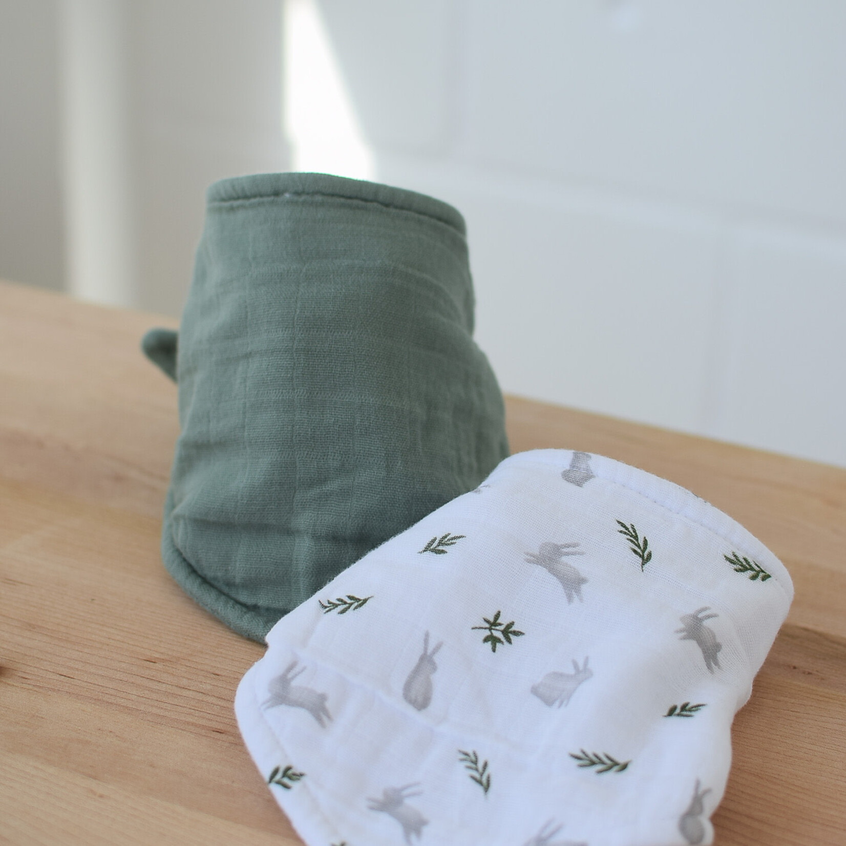 Bandana Bibs - Bunnies/Fern x2