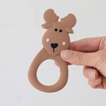 Brown Moose teething ring