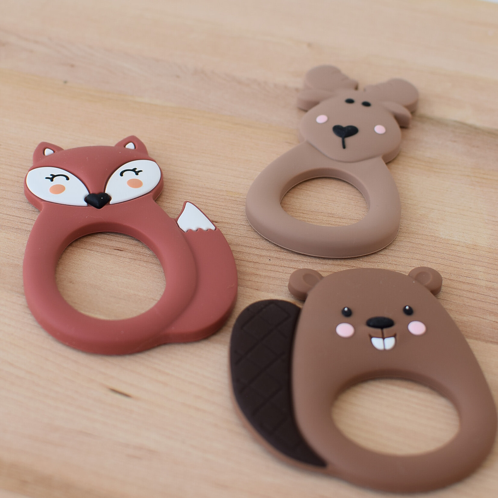 Brown Moose teething ring