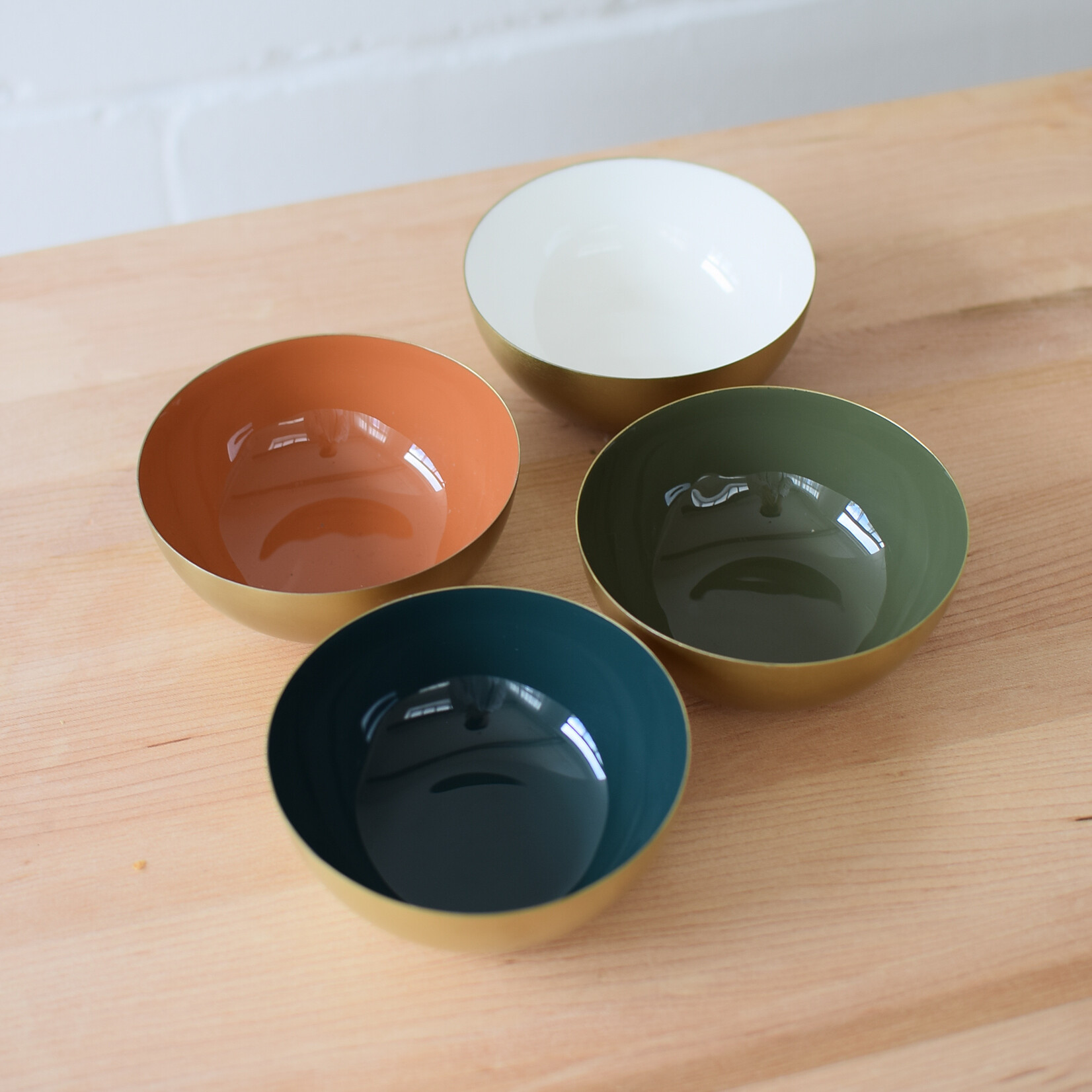 4” gold enamel mini bowl