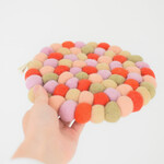 Dessous de plat pompons Rouge