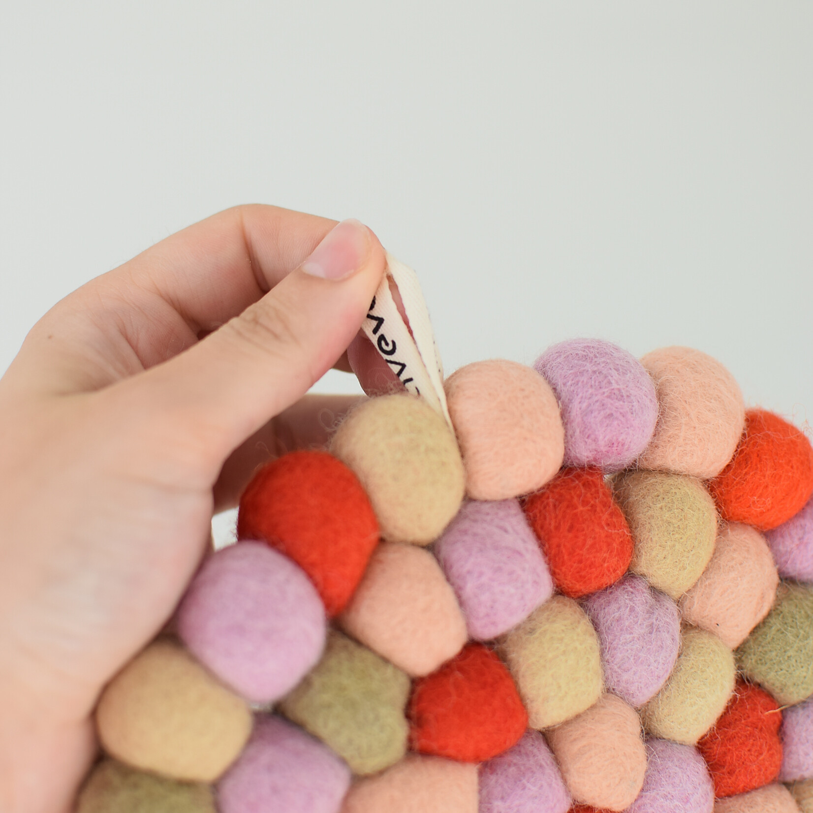 Dessous de plat pompons Rouge