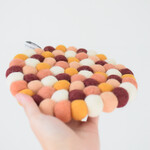 Dessous de plat pompons orange