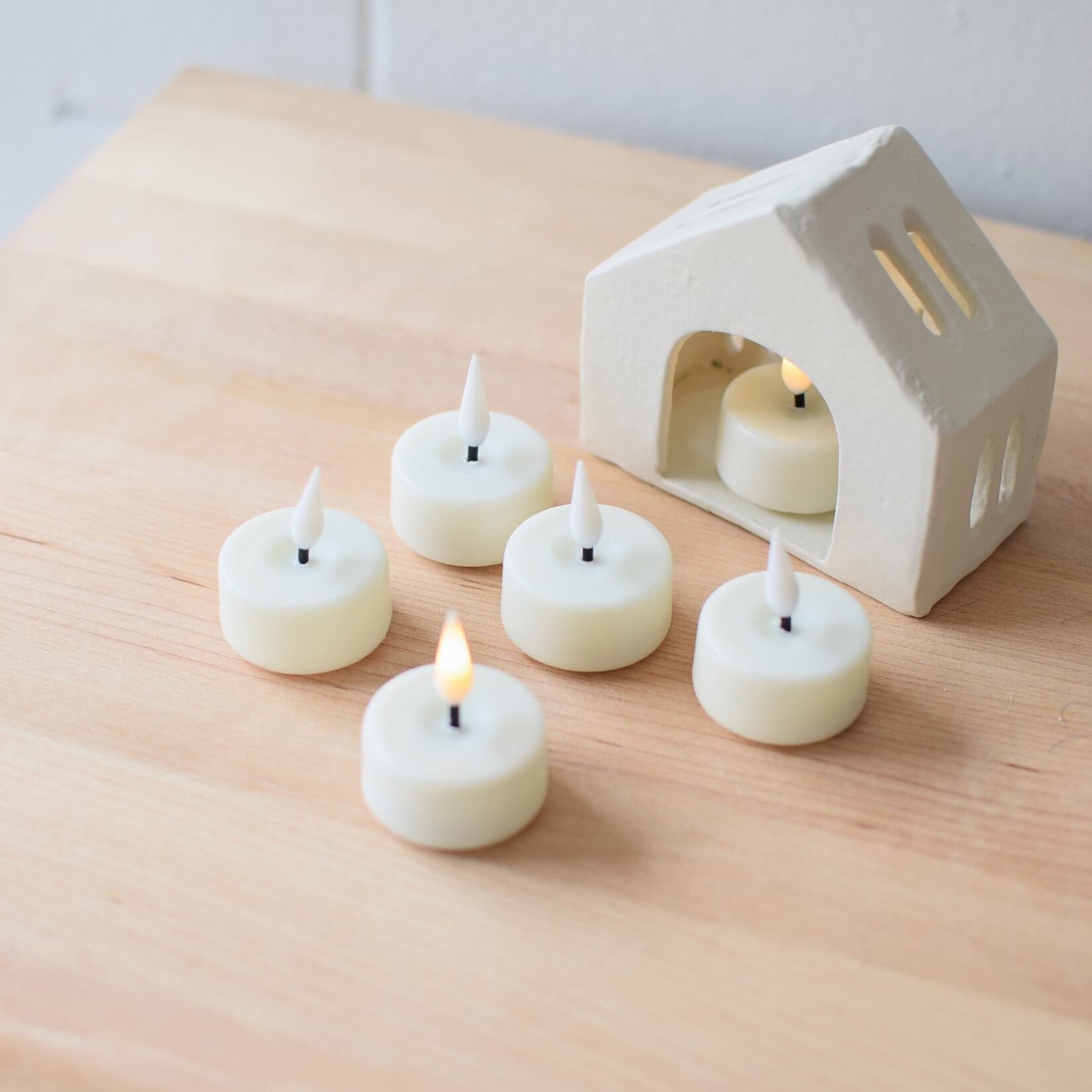 20 Mini Bougies LED étanches LUXJET – Blanc Chaud, Piles Incluses, Pour Décoration Aquatique Et événements