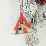 Wood ornament - Chalet rouge
