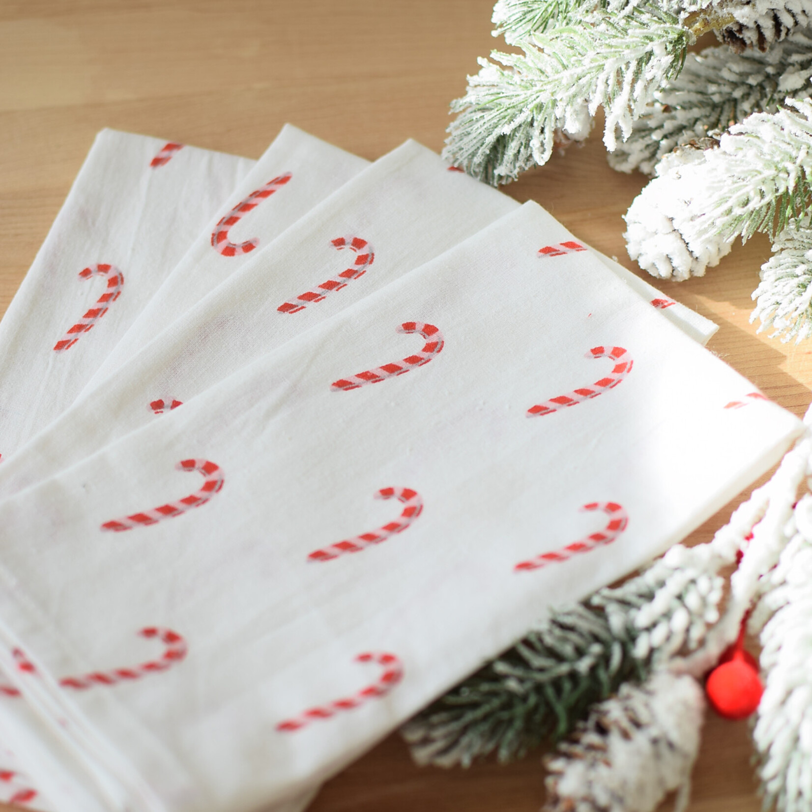 Serviettes de table (4) - Cannes sucre