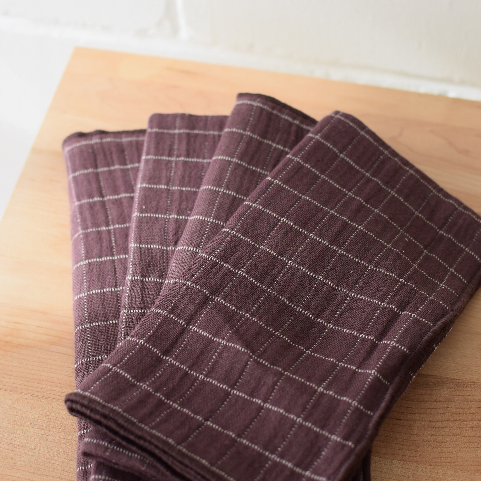 Ensemble de 4 serviettes double tissage