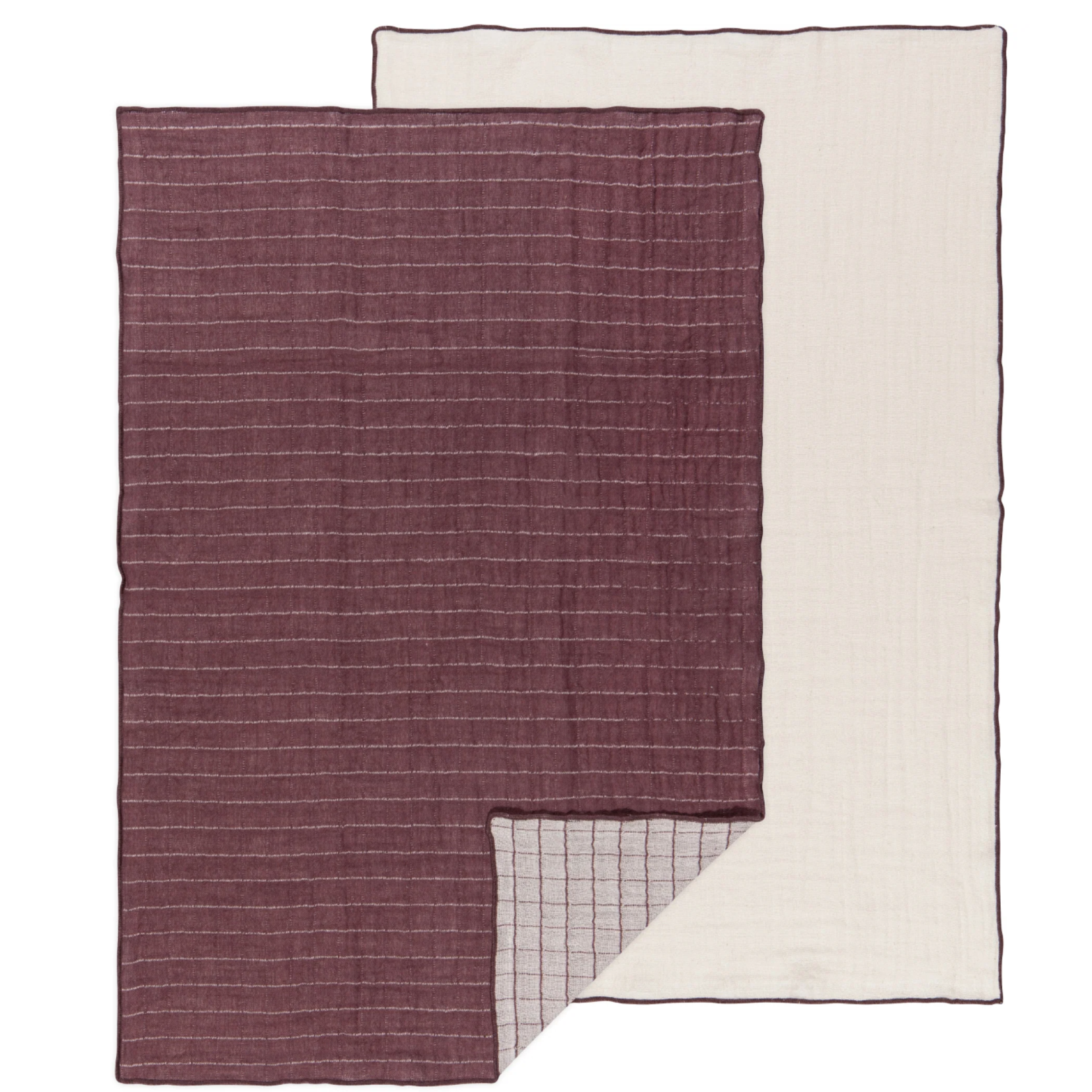 Linges double tissage (2) Ash Plum