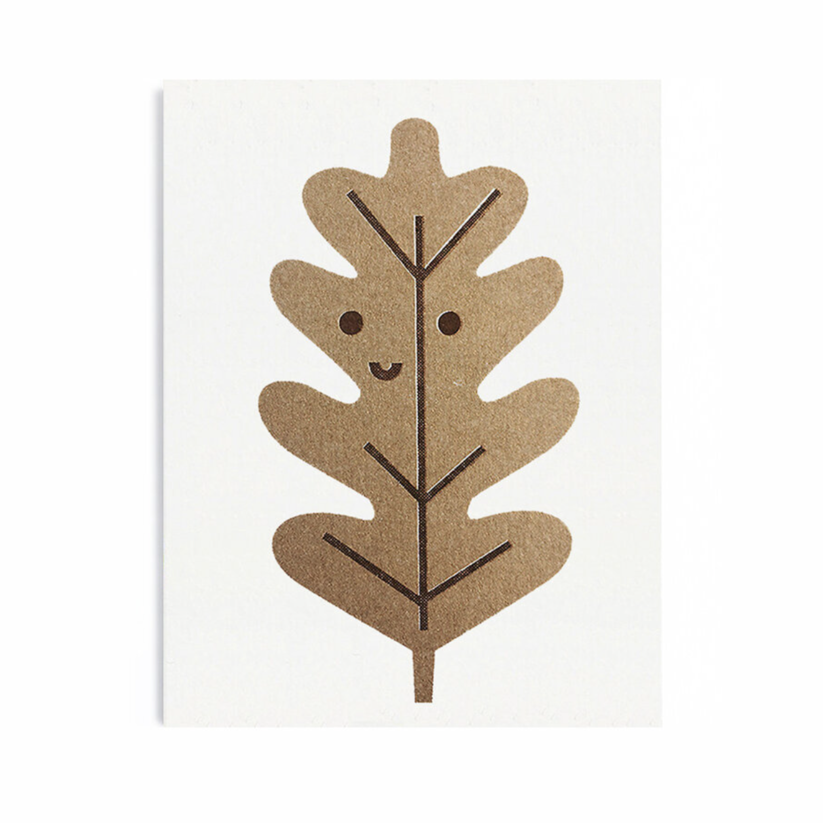 Mini carte - Feuille Dorée