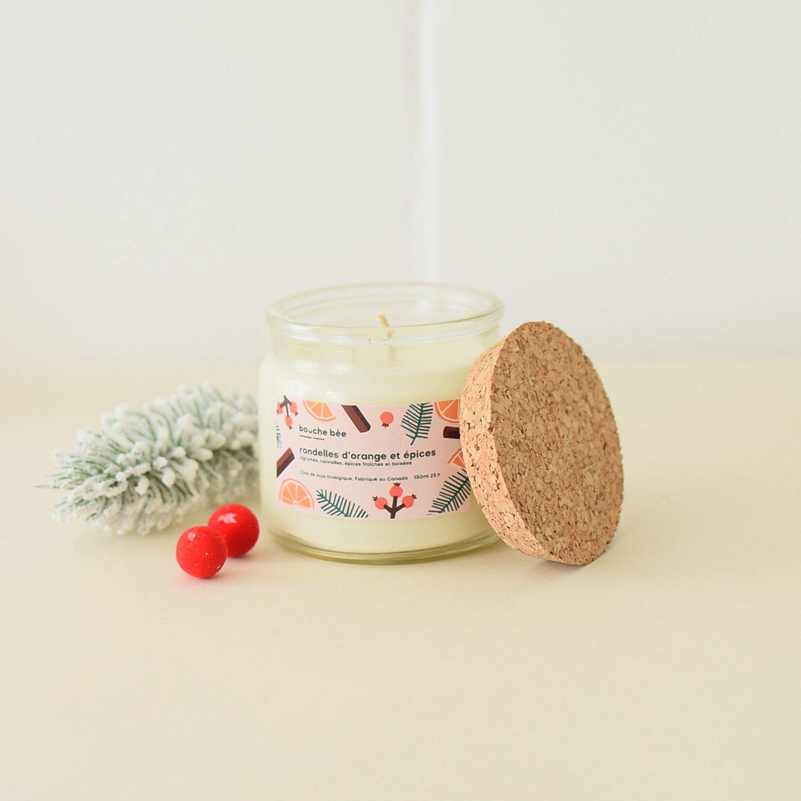Bougie Rondelles d'oranges et épices