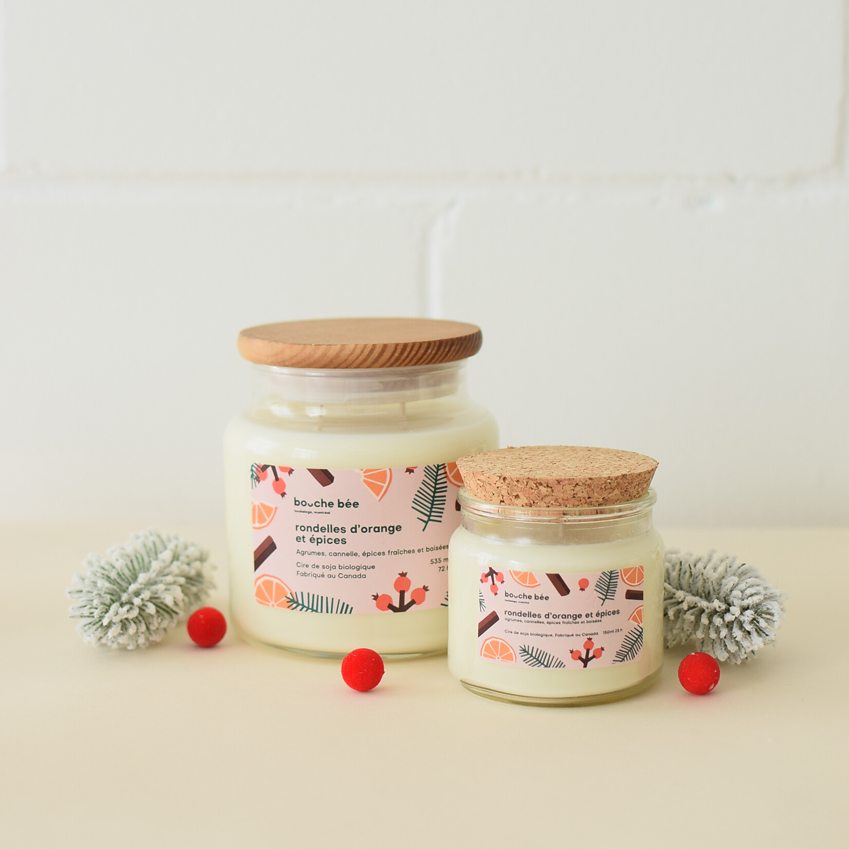 Bougie Rondelles d'oranges et épices