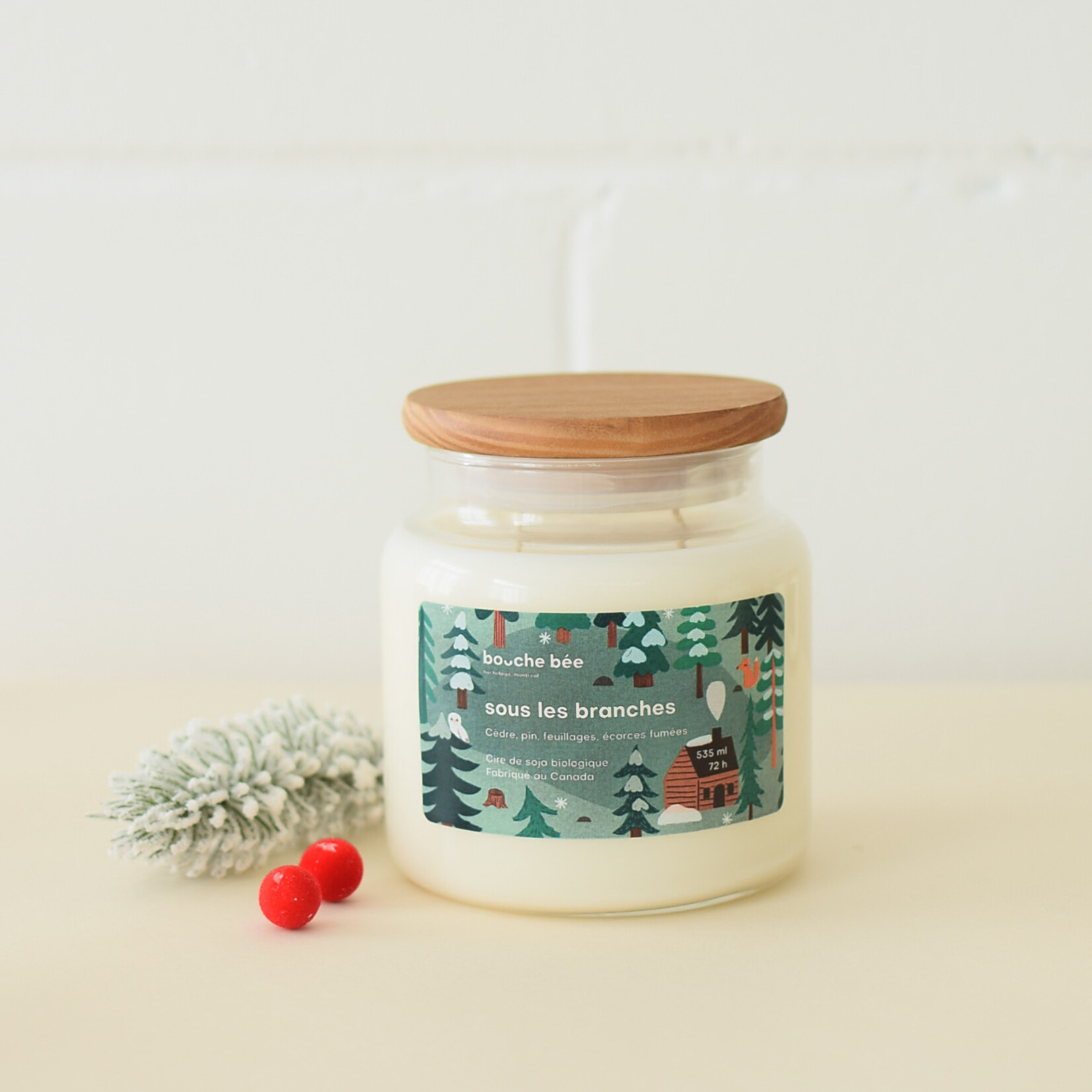 Under the branches candle