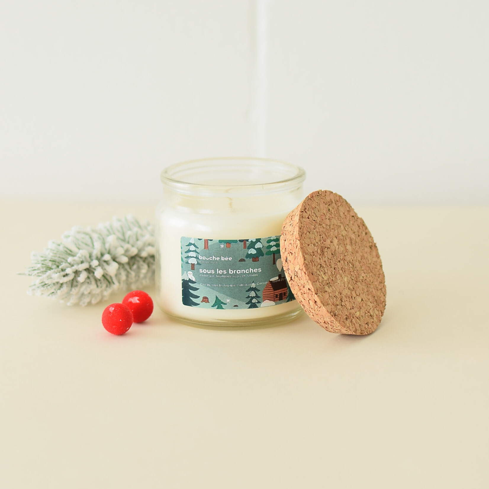 Under the branches candle