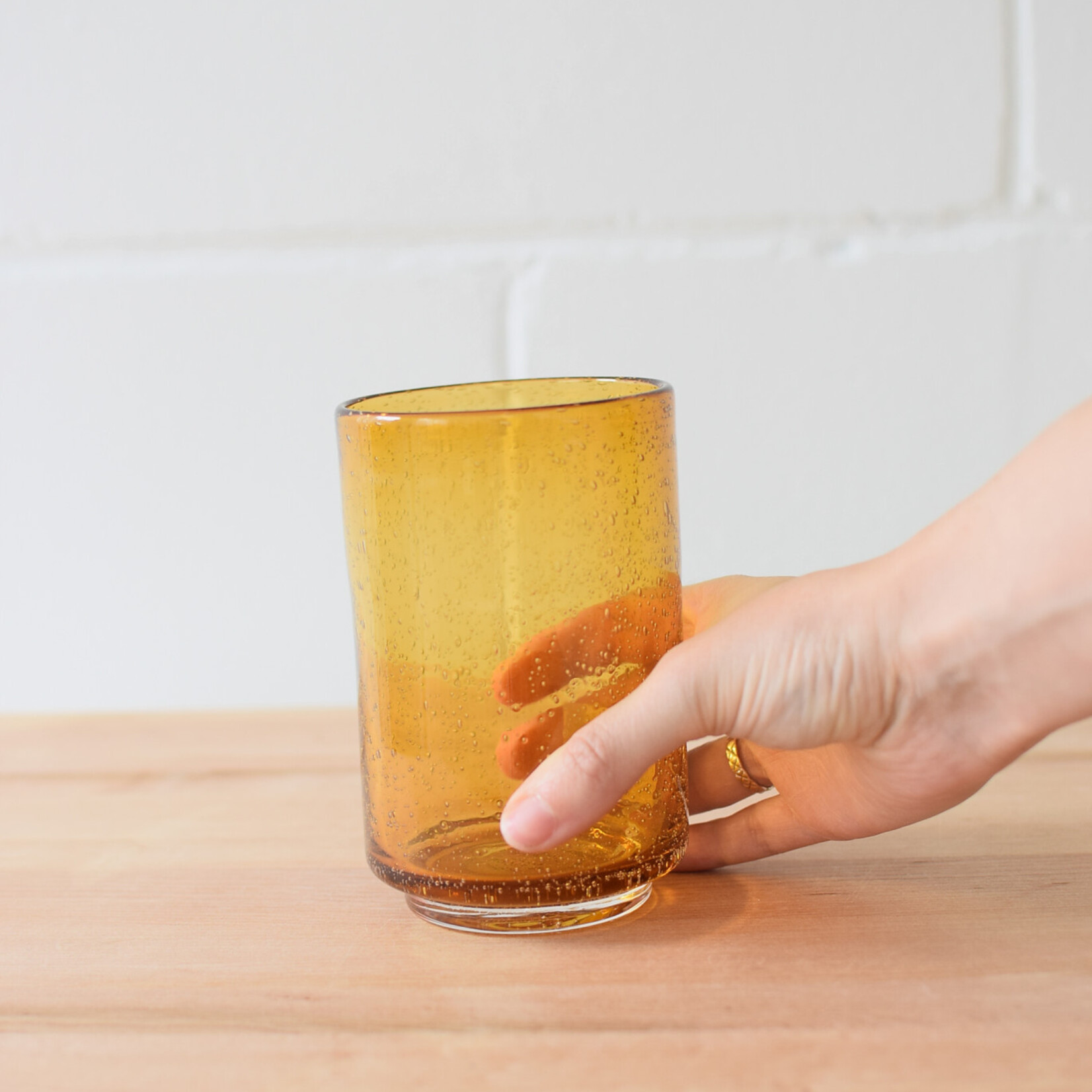 Verre bulles Ambre