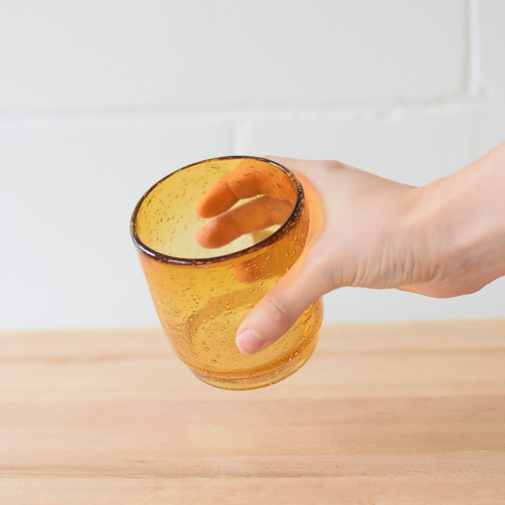 Verre bulles Ambre