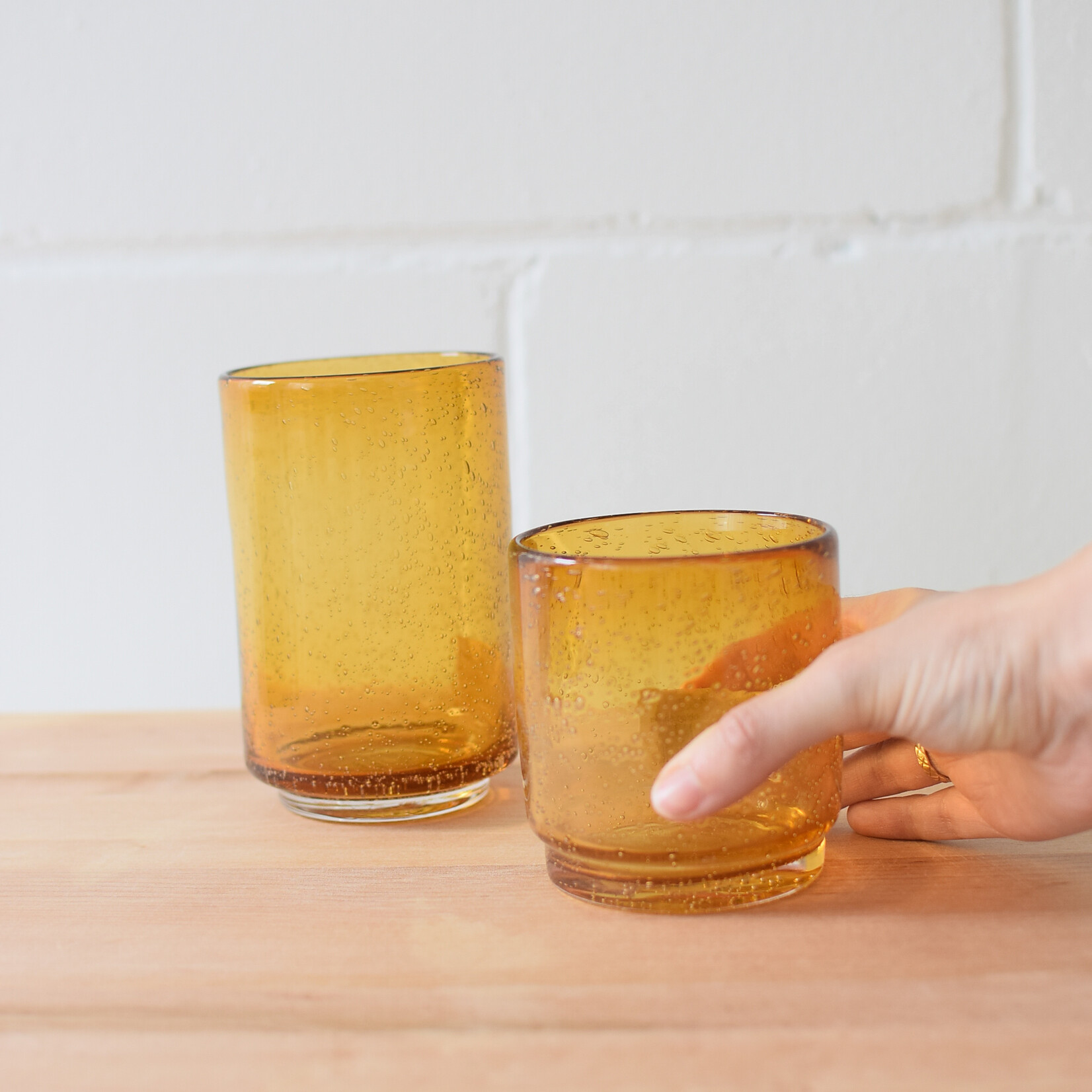 Verre bulles Ambre