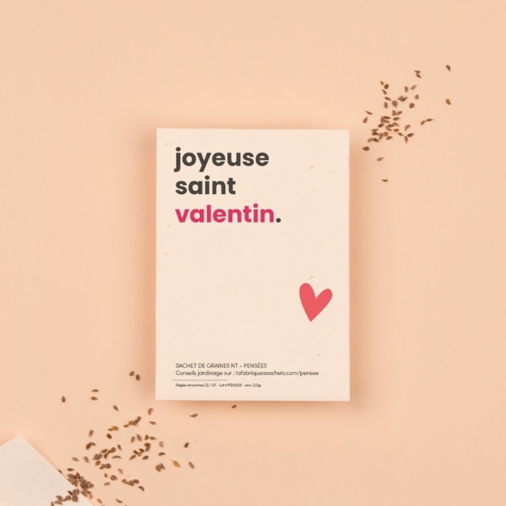 Seed packet - "Joyeuse St Valentin" (Pansy flower)