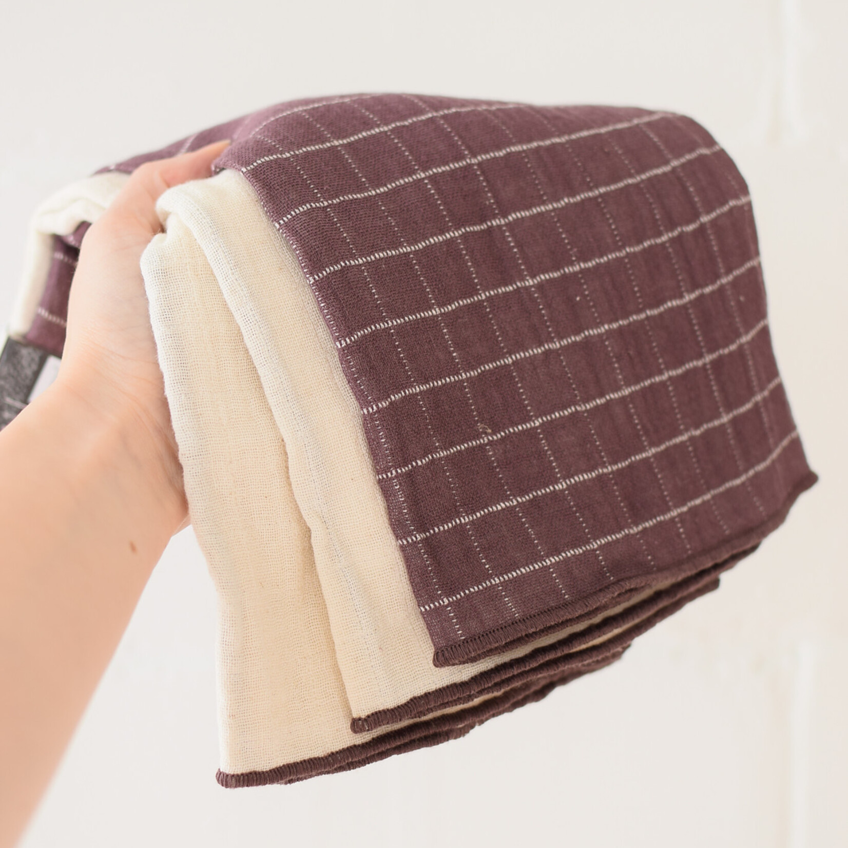 Linges double tissage (2) Ash Plum