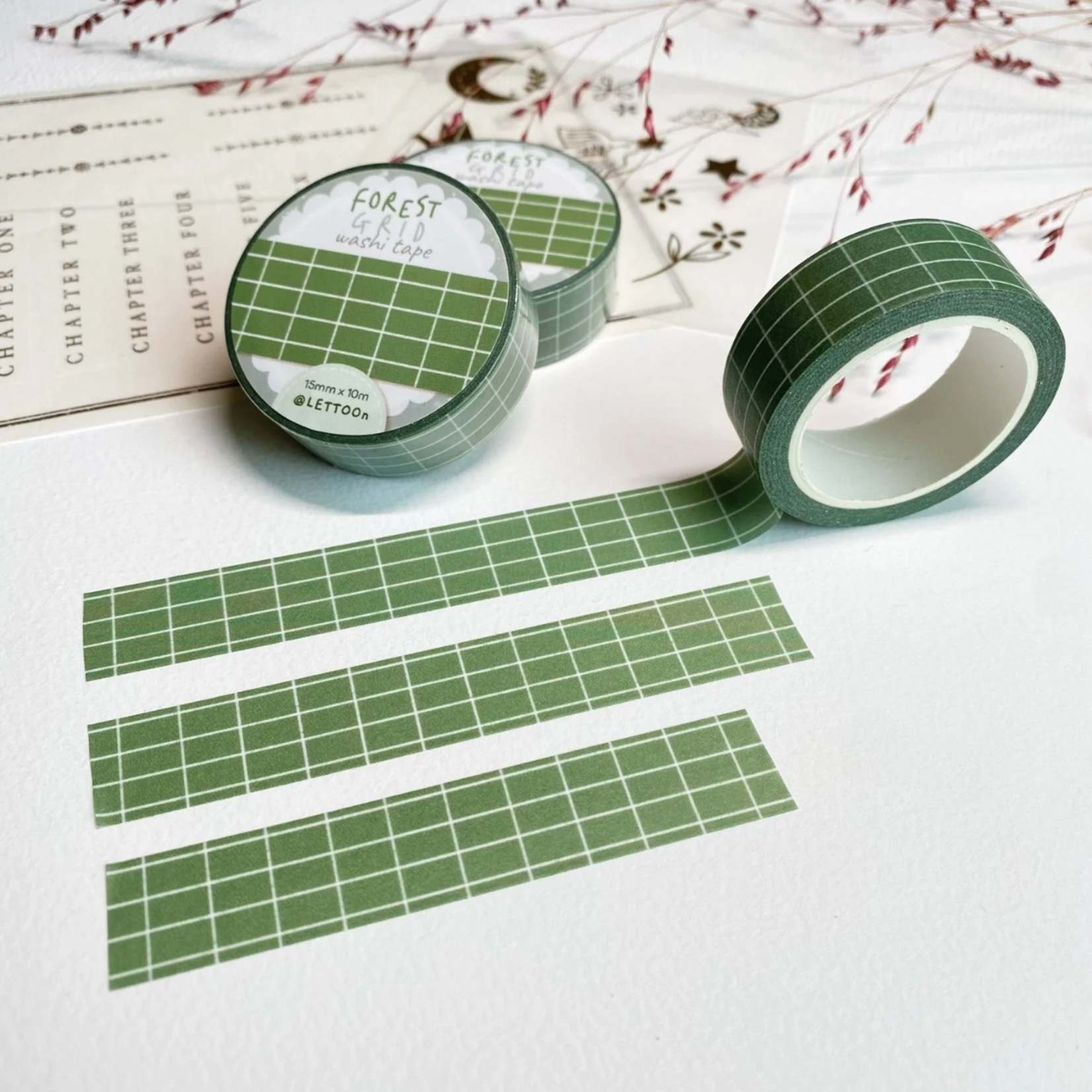Ruban Washi carreaux