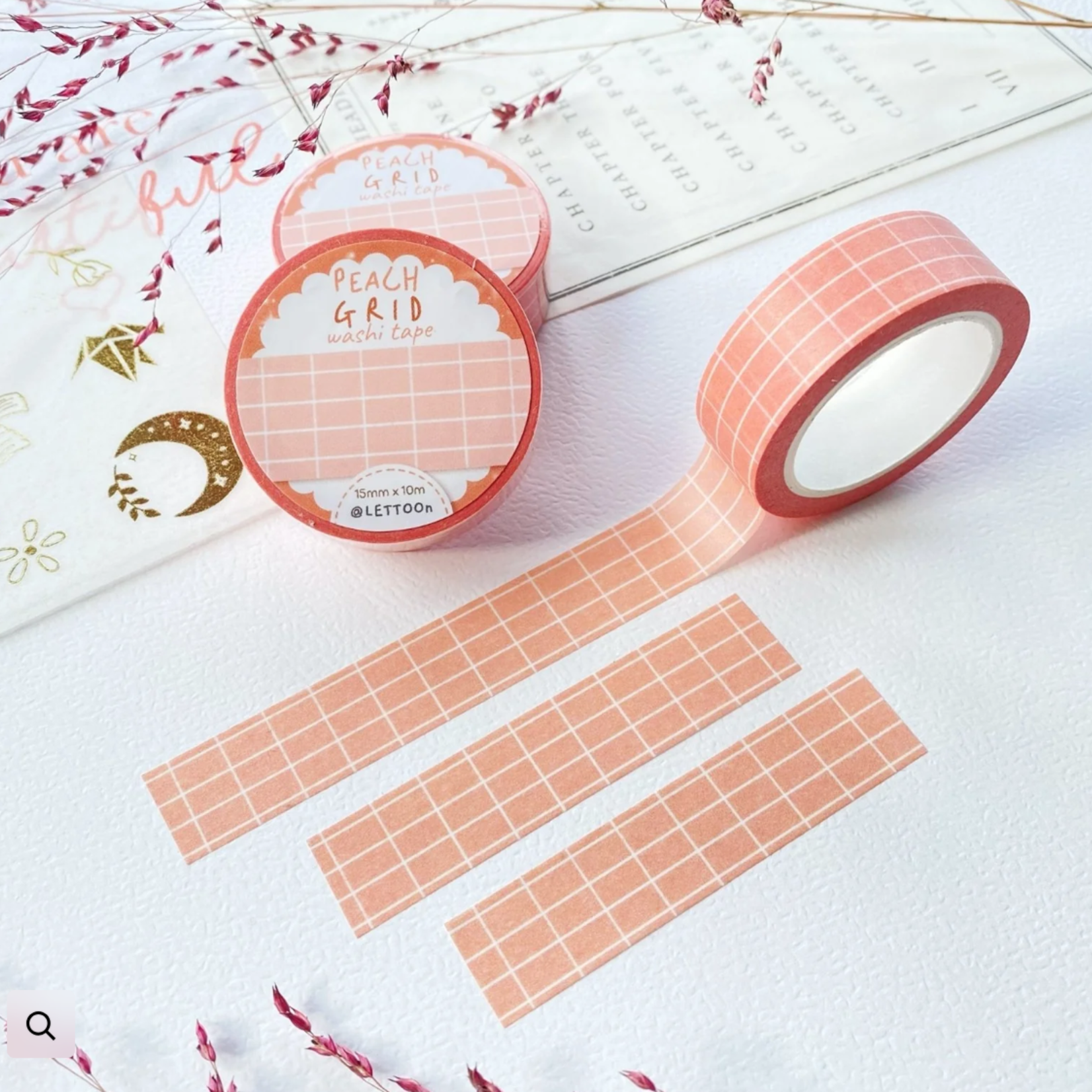 Ruban Washi carreaux