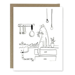 Carte - Chat dans la cuisine
