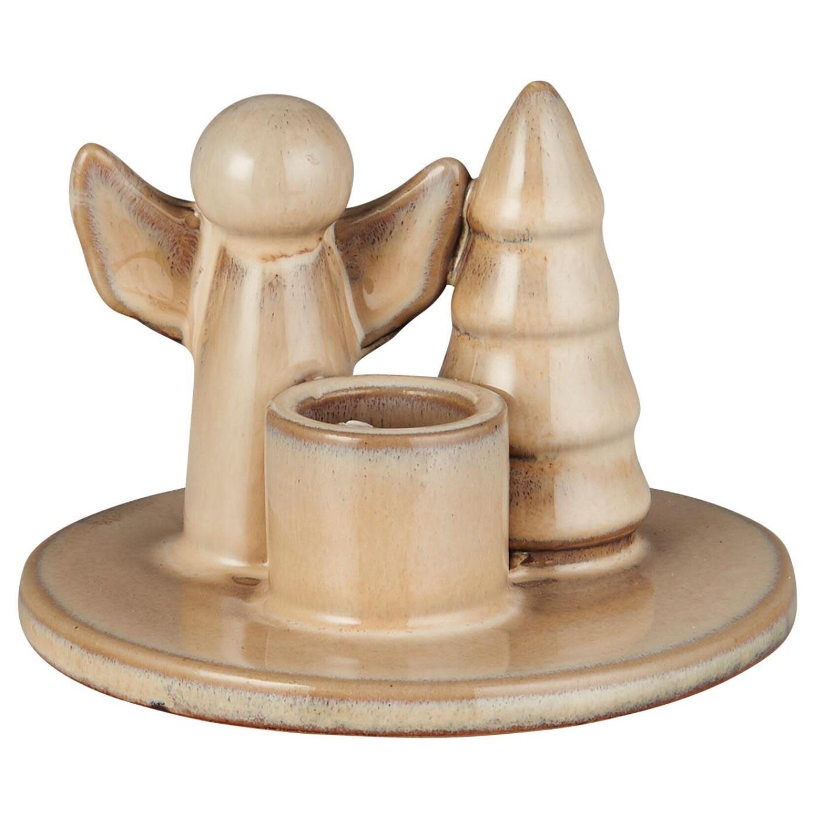Angel and fir candlestick