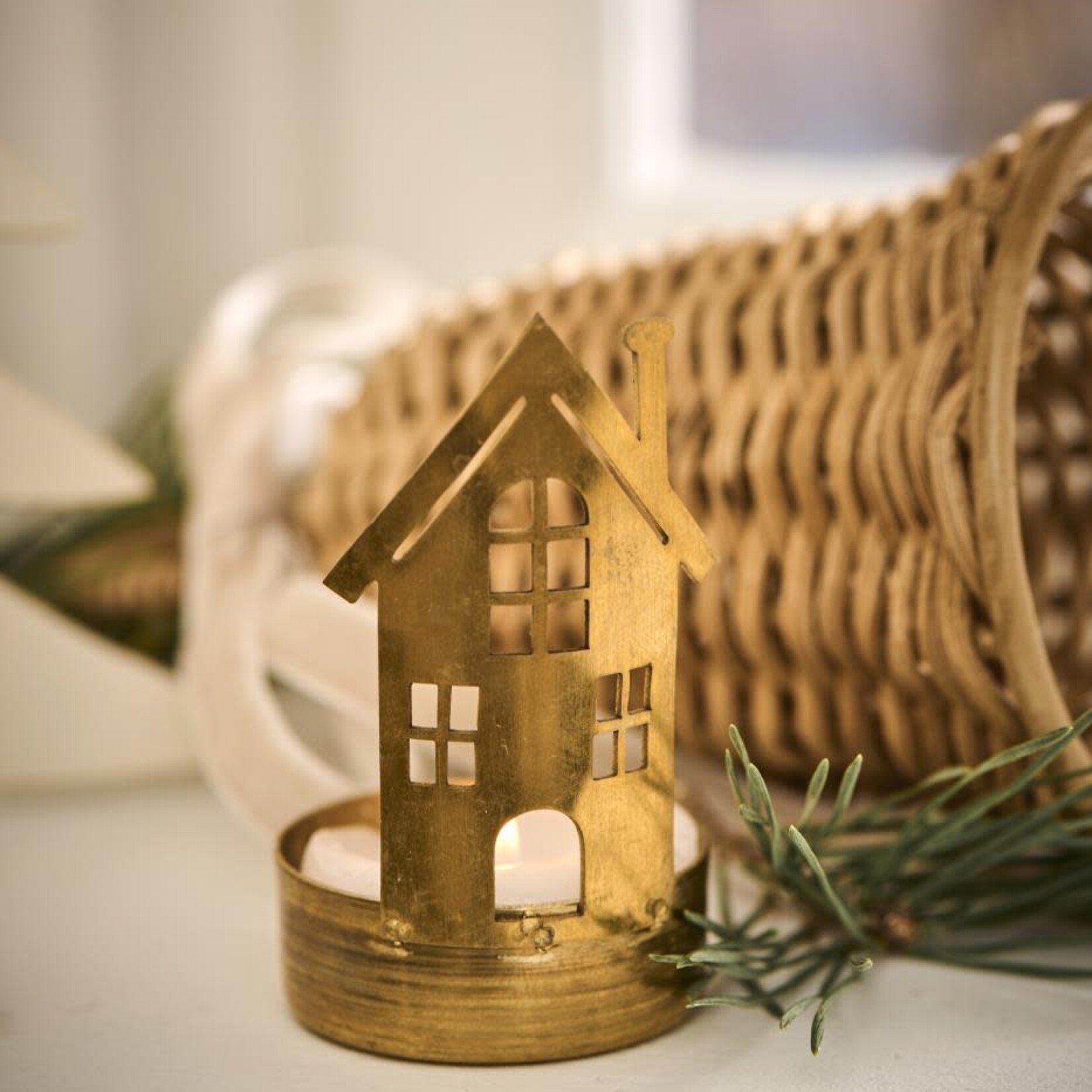 Golden candle holder Brass