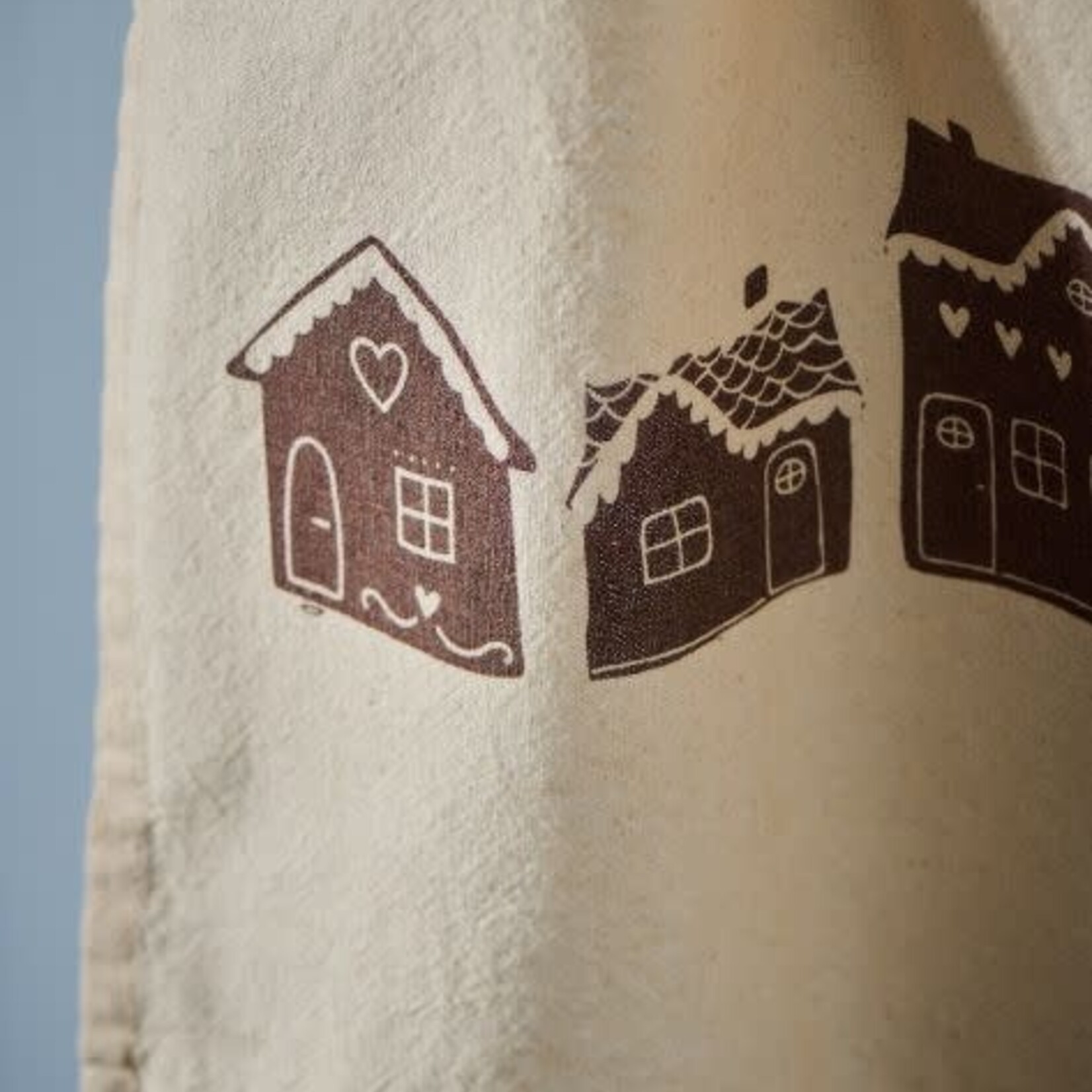 Linge à vaisselle maisons brunes