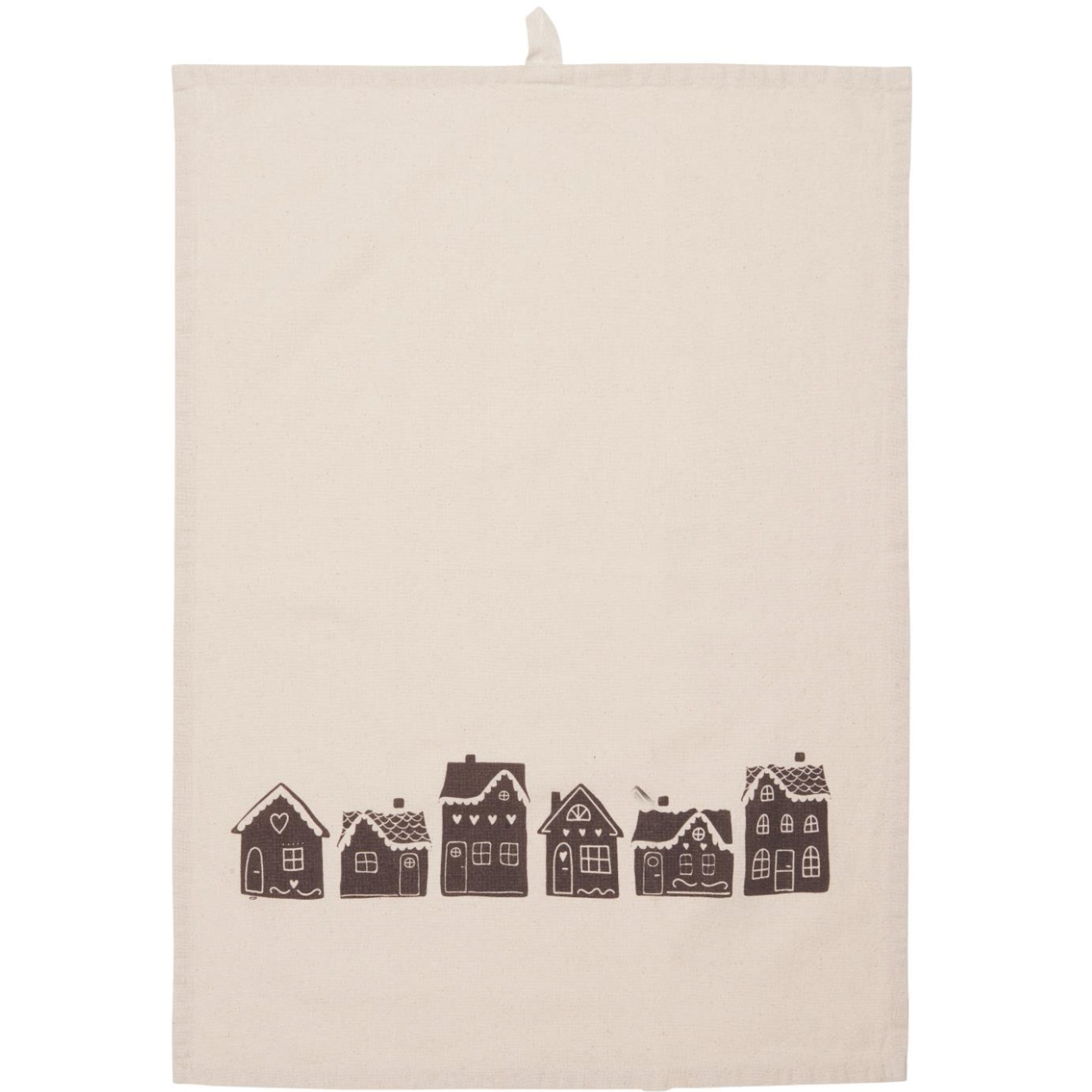Linge à vaisselle maisons brunes