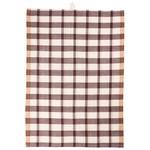 Linge à vaisselle grands carreaux marron