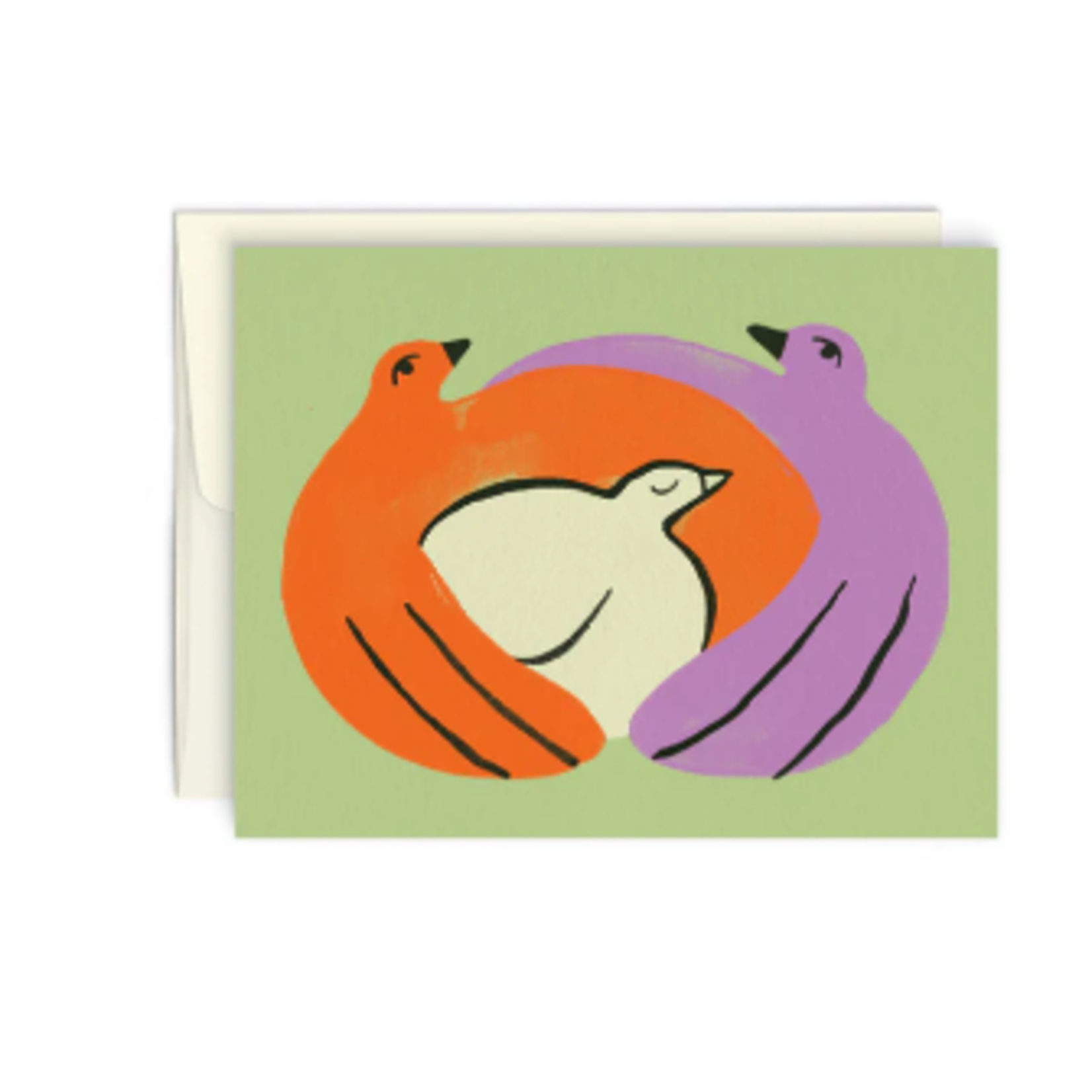 Carte de souhaits - Famille d'oiseaux