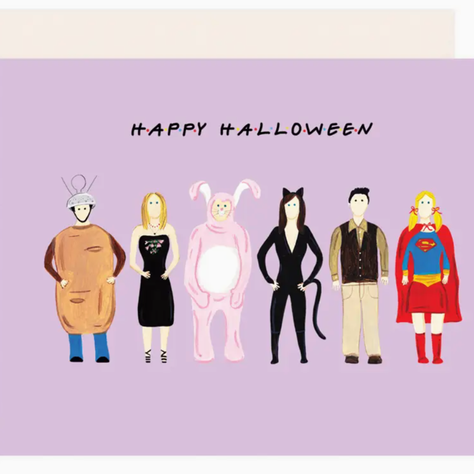 Greeting card - Halloween Friends Costumes