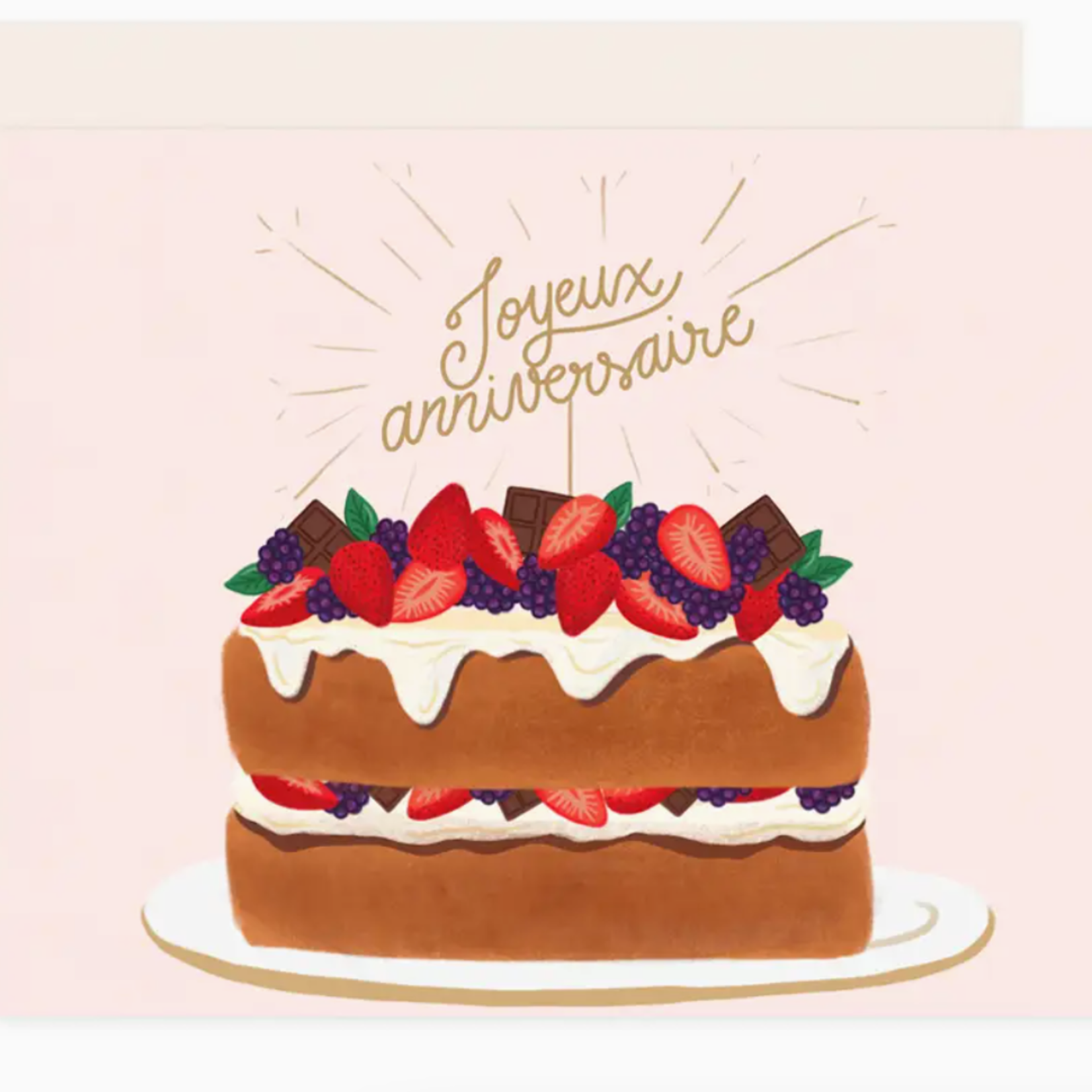 Carte de souhaits - Gâteau aux fruits
