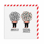 Carte - Noël festive anxiété