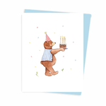 Card - L'ours apporte le gâteau