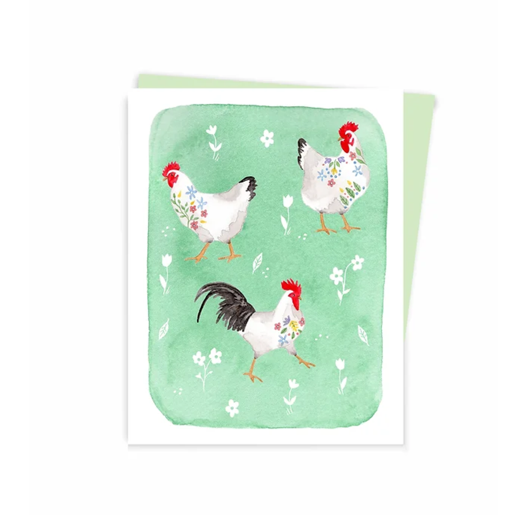 Greeting card - Hens