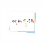 Mini carte - Oiseaux sur la corde à linge