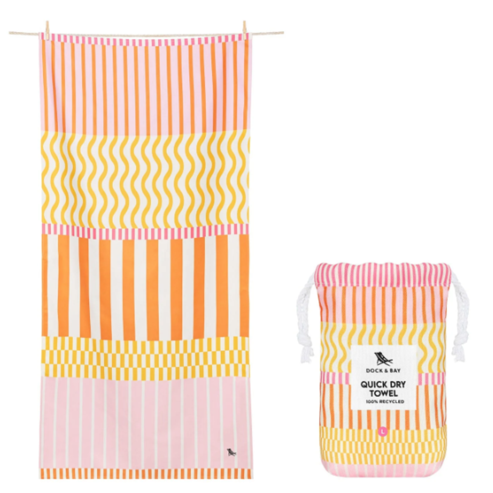 Quick-drying towel - Lemonade Waves