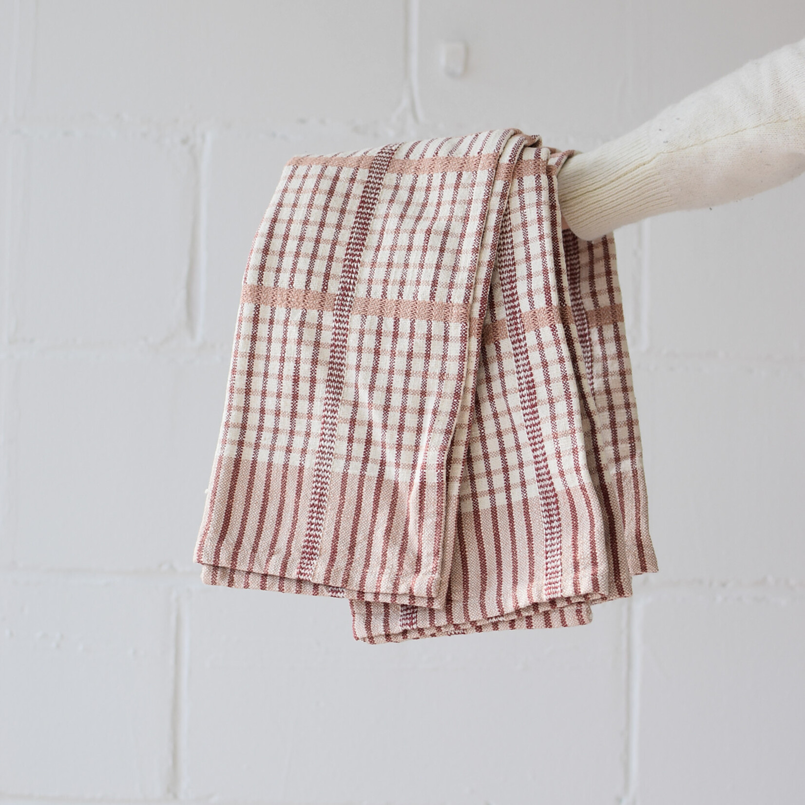 Duo linges Finley Check Bisque