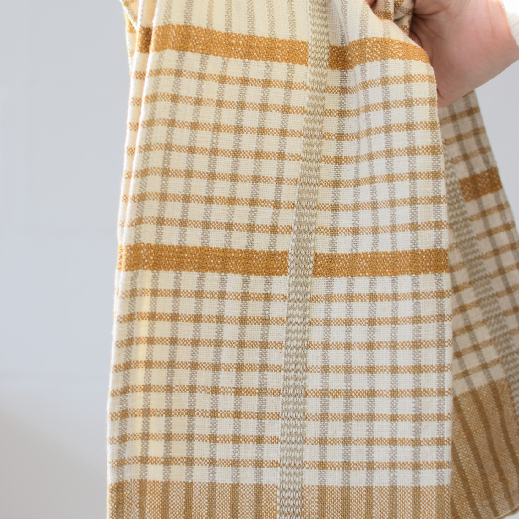 Finley Check Saffron linen duo