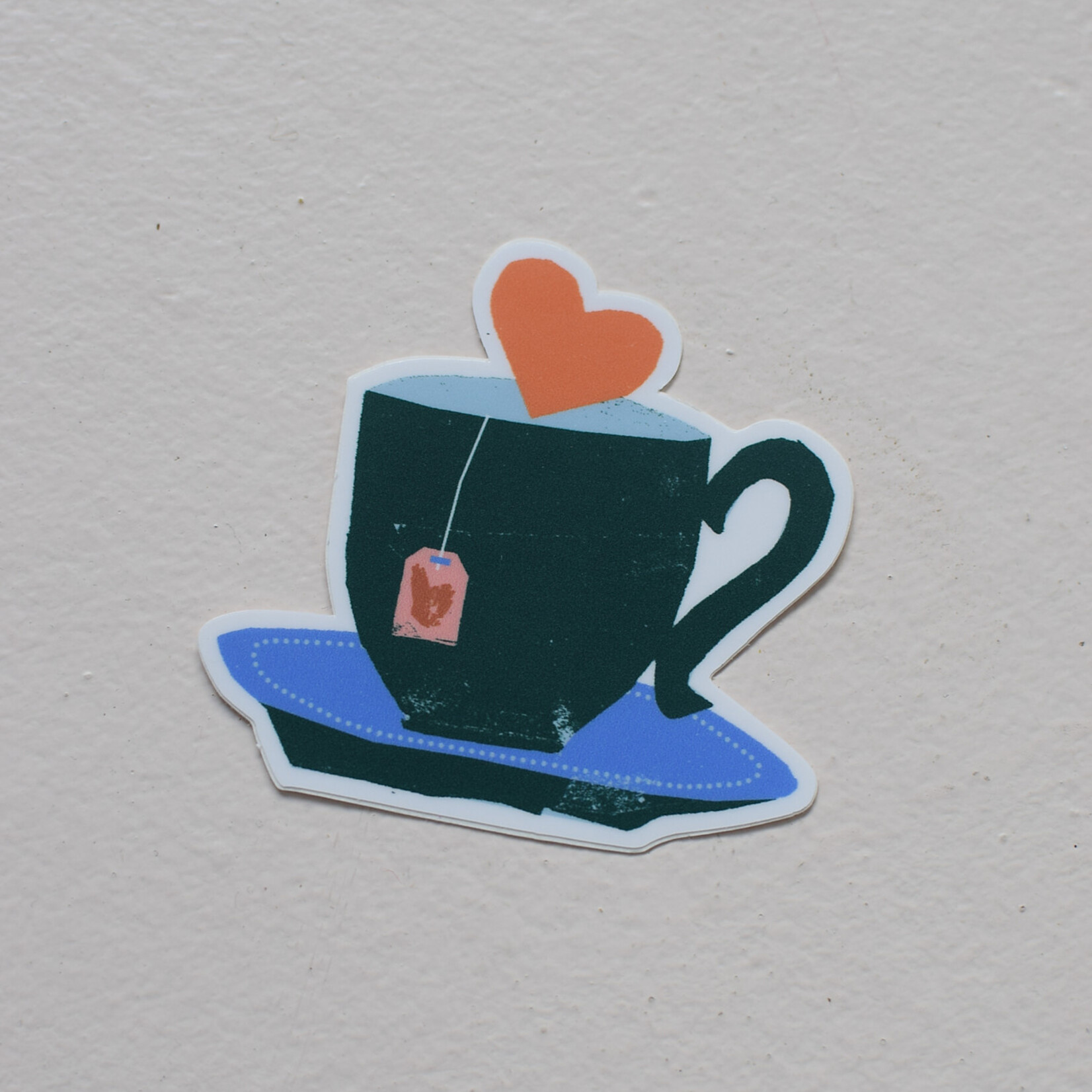 Tea cup sticker