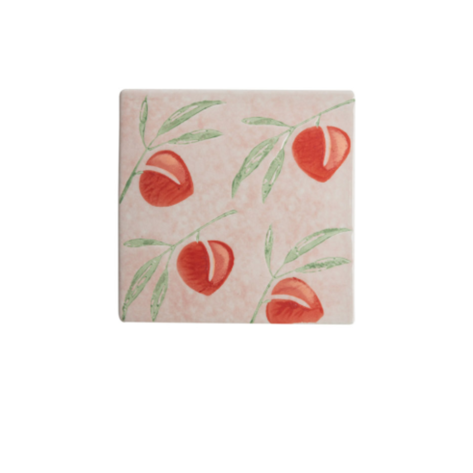 Vintage Garden Peach Coaster