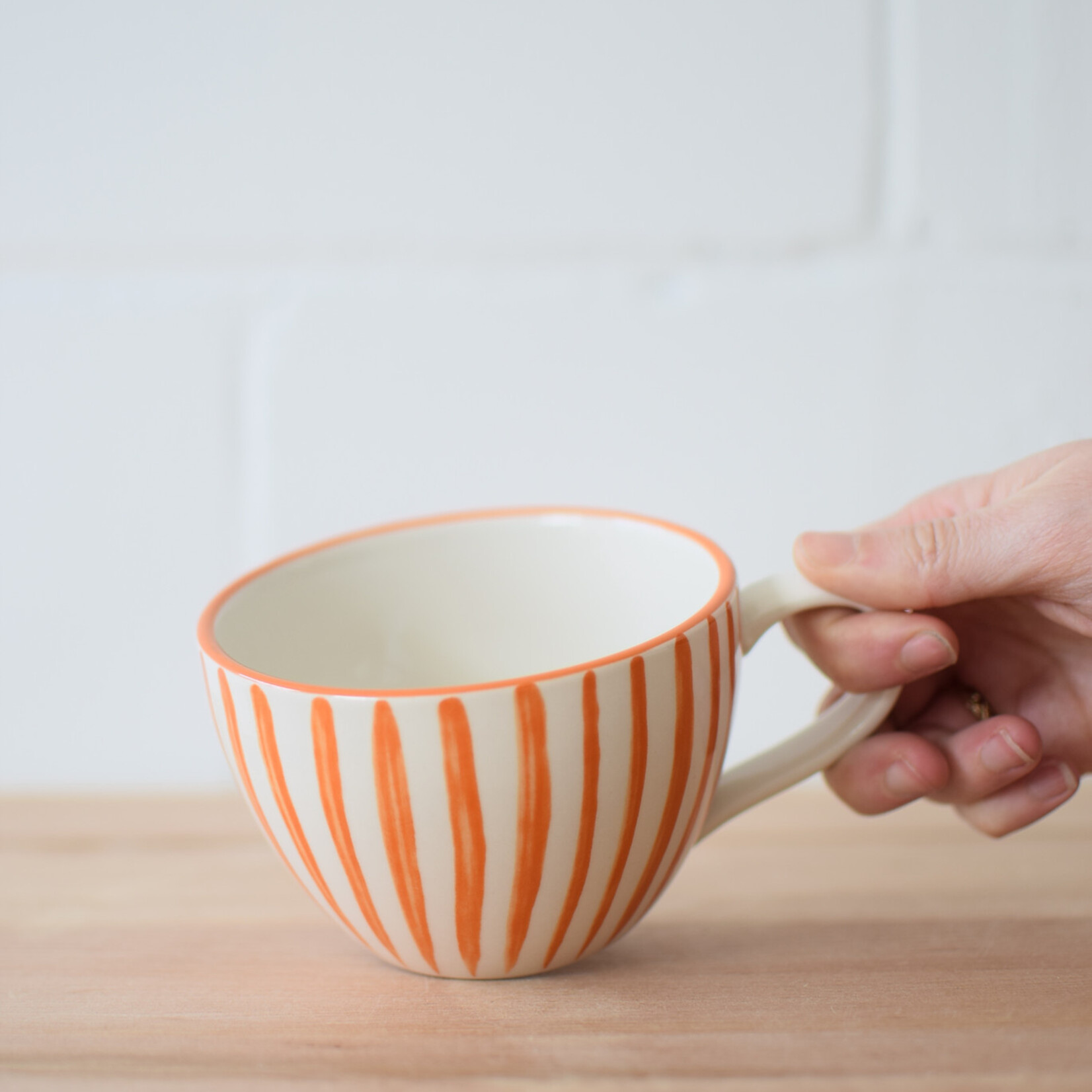 Striped mug Cabana Orange