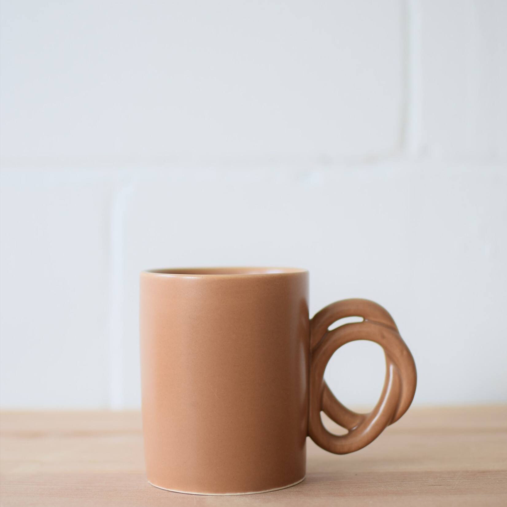 Nude double-handled mug